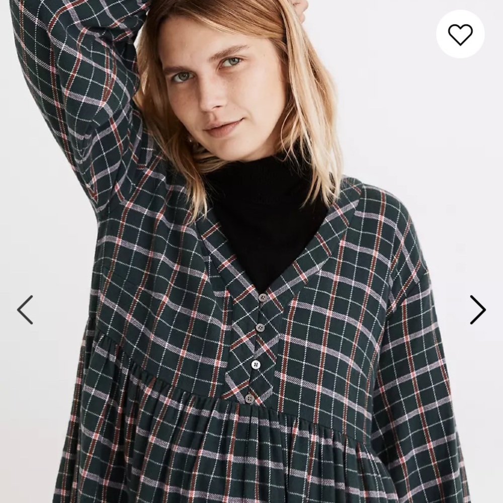 Madewell Plaid Dress S with pockets